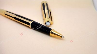 Mont Blanc Meisterstuck Solitaire Gold & Black Rollerball Pen